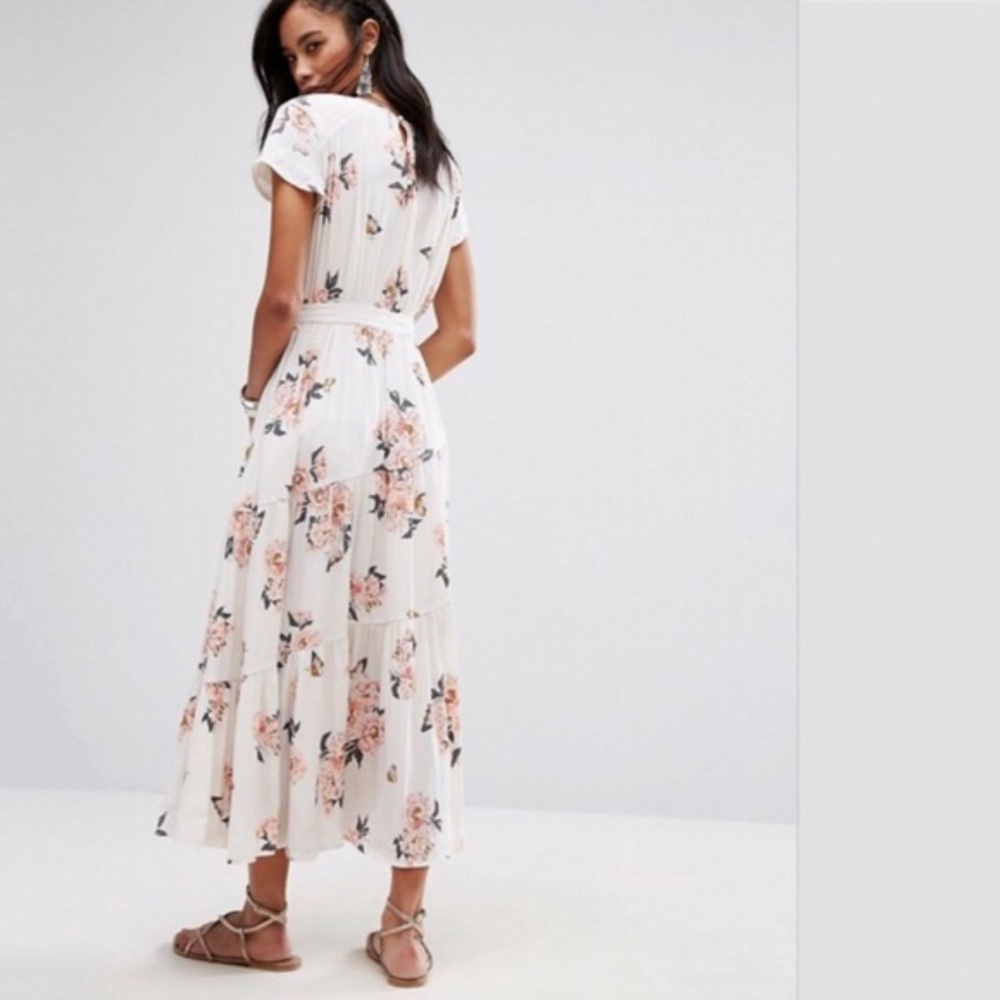Free People All I Got Floral V Neck Maxi Dress - Picture 3 of 15
